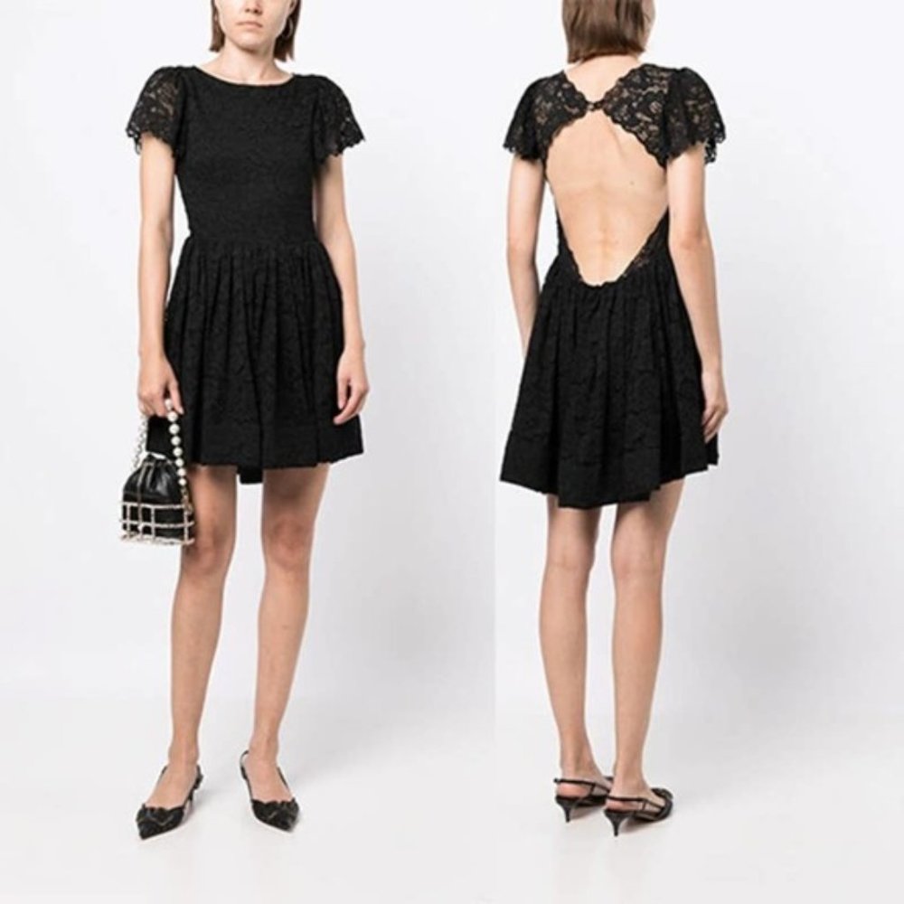 Caroline Constas Marguerite Lined Mini Dress Women's Schwarz Size: XS NWT